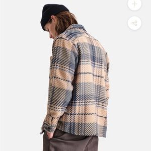 Wax London Whiting Overshirt - Navy Blue Multi